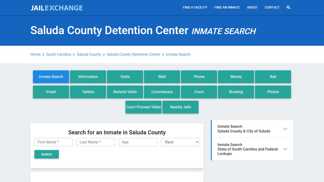 Saluda County Detention Center Inmate Search - Jail Exchange